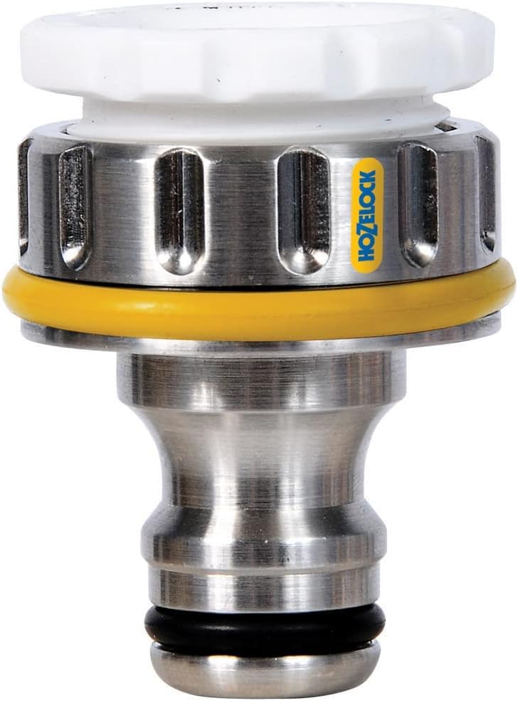 Hozelock Metal Tap Connector 21mm-26.5mm (1/2-3/4 Inch) External Threaded Taps