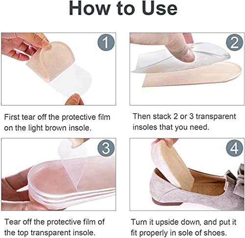 adjustable shoe heel gel lifts