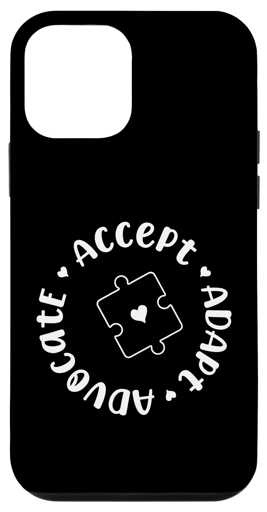 iPhone 12 mini ACCEPT ADAPT ADVOCATE Autism Puzzle Heart Meme Case