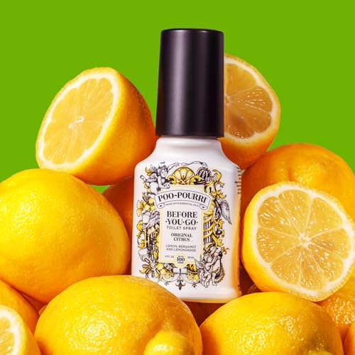 Poo-Pourri Before-You-Go Toilet Spray, Original Citrus, 4 Fl Oz - Lemon, Bergamot and Lemongrass