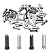 Fiada 180 Pieces Cable End Crimps Bike Cable End Caps Cable Caps for Bike Shift Alloy Road Mountain Bikes Brake Tips Shifter (Black and Silver)