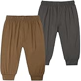 ZFTTZYMX 2 Pack Baby Bamboo Viscose T-shirts & Pants Toddler Boys Girls Summer Short Sleeve Crew Neck Tees Trousers