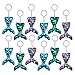 Pawliss Mermaid Party Favors, 12 Pack Flip Sequin Glitter Tails Mermaid Tail Keychains, Birthday Party Supplies Gifts Decorations for Kids Girls