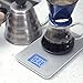 Nourish Digital Kitchen Food and Coffee Scale + Timer: Precision Sensors, Large Glass Weight Platform, and Large Backlit Display