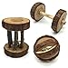 KZHAREEN Natural Wooden Chew Toys Barrel Roller Ball Bell Birds Hamster Rabbits Rat Small Animal Playing Chewing