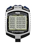 Robic 180 Dual Split Memory Stopwatch with Triple Multi Function Countdown Timer, Silver/Black/Blue