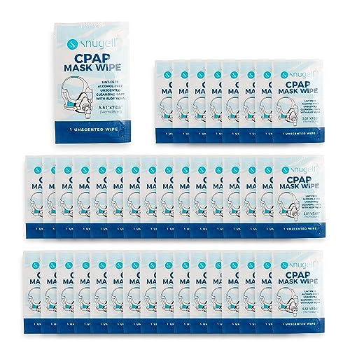 Snugell Individual CPAP Wipes Unscented, LintFree, AlcoholFree
