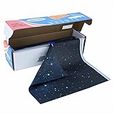PARTYHIPPO Disposable Tablecloth Roll 54" x 100' with Built-in Cutter Box – Heavy Duty Waterproof, Wrinkle-Resistant Plastic Table Cover – Cut to Size for Rectangle, Round & Oval Tables – Starry Sky
