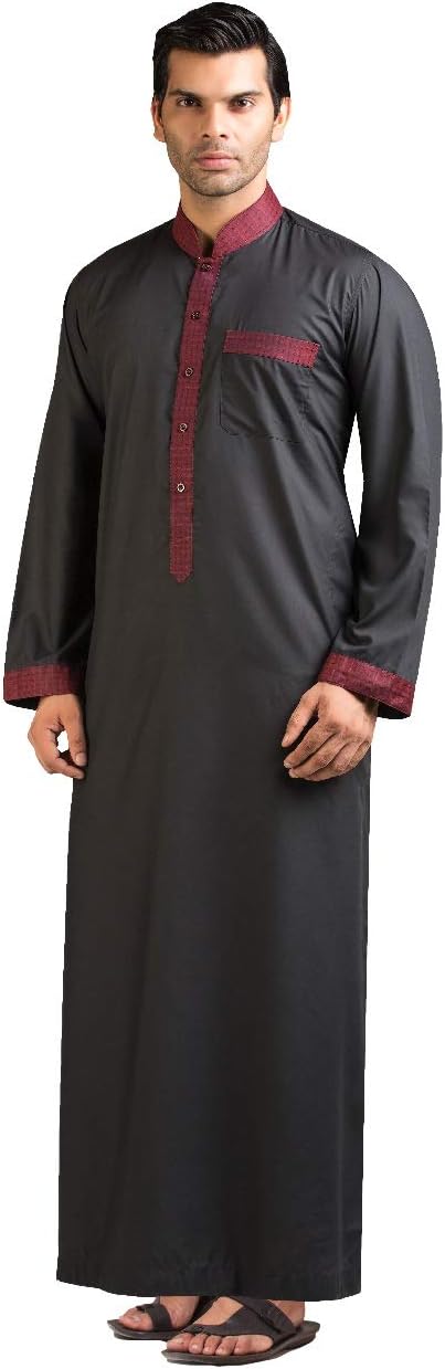 Hussn Mens Thobe/Kaftan Kamani-Islamic Clothing Jubba for Men-Muslim Thobes
