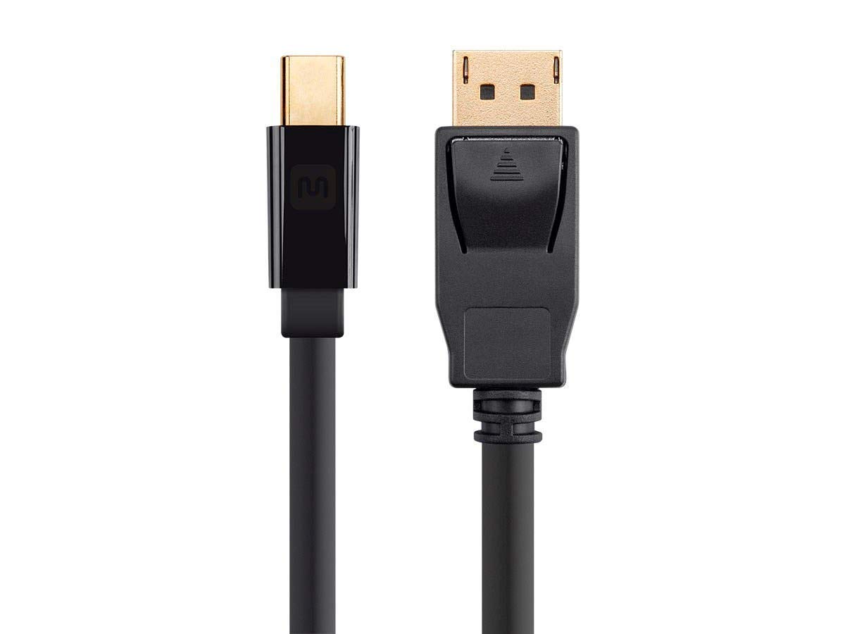 Photo 1 of Monoprice 115888 Mini DisplayPort 1.2 to DisplayPort Cable - 1.5 Feet, 4K Capable, Supports 3D Video - Select Series Black