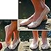Oureamod Women No Show Lace Hidden Boat Socks Beige 5 Pack
