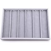 Oirlv Velvet Stackable Jewelry Tray Necklace Pendant Organizer Display Showcase Jewelry Storage trays