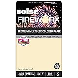 Boise FIREWORX Colored Paper, 20lb, 11 x 17, Flashing Ivory, 500 Sheets/Ream
