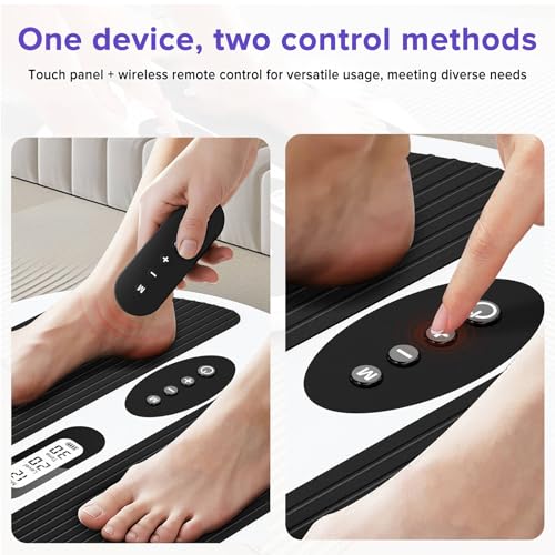 Circulation Blood Booster for Feet and Legs, EMS &TENS Foot Circulation Stimulator Machine for Neuropathy and Pain Relief, Upgraded Foot Massagers for Pain and Circulation with 4 TENS Pads