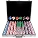 Trademark 1000 Chip Nexgen Pro Classic Style Poker Set -Aluminum Case Poker Chip Set Silver