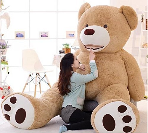 Hugme 200 cm Plüsch Giant Kuscheltier Baby XXL Riesen bär Plüsch-bär Hellbraun (200cm) – Bild 8