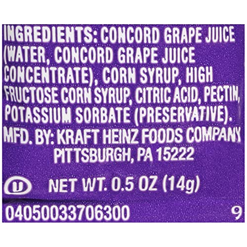 Heinz Grape Jelly Single Serve Packet (0.5 oz Packets, Pack of 200