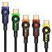 USB C Cable, Volutz Type C to USB Fast Charging Cord, Premium Nylon Braided (5-Pack, 10ft, 6.5ft, 2X 3.3ft, 1ft) Compatible with Samsung Galaxy S20, S10 S8 Plus, Nintendo, PS5