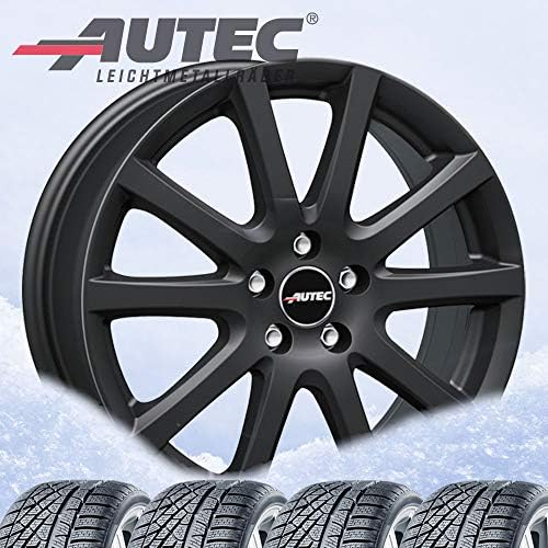 Autec Skandic Winter Wheels 7 x 17 ET45 5 x 114.3 Matte Black with 225/45R17 91H Continental WinterContact TS 860 FR KI Set of 4
