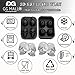 GG MALL 3D Skull Silicone Ice Cube Mold Tray, BPA free, Makes Four Vivid Skulls, For Halloween, Christmas Ice Ball Cube Maker, Black