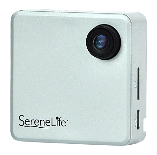 SereneLife Clip-on Wearable Camera 1080p Full HD with Built-in Wi-Fi, Ideal for Classroom to Record The Lecture, Sports, Jogging, Cycling, Hiking, Fishing, and Camping. (Gray) (Best App To Record Class Lectures)