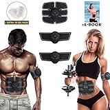 Eon Concepts Muscle Toner Trainer Ultimate Abs Stimulator With 10 EXTRA Gel Pads & E-Book | EMS Abdominal Toning Belt For Men & Women | Arm & Leg Trainer | Portable Office Home & Gym Fitness Equipment