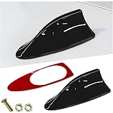 ZIMISI Car Shark Fin Antenna Cover, Plastic Auto Top Roof Mount Antenna Cover Replacement with Adhesive Tape, Universal Auto Signal Roof Aerial Decoration Accessories for Car SUV Truck (Black)