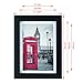 ONE WALL Tempered Glass 5x7 Picture Frame with Mats for 4x6 Photo, Black Wood Frame for Wall and Tabletop - Mounting Hardware Included