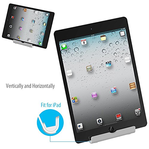iPad Stand, JETech Adjustable Multi-Angle Mini Portable Durable Aluminum Tablet Stand, Compatible with iPhone, iPad, Galaxy, Nexus and More - 2061