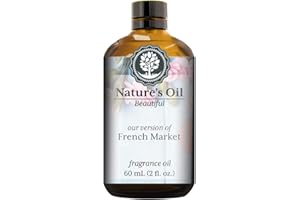 NATURE'S OIL French Market Fragrance Oil (60ml) for Perfume, Diffusers, Soap Making, Candles, Lotion, Home Scents, Linen Spray, Bath Bombs, Slime
