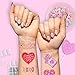 xo, Fetti Valentine's Day Temporary Tattoos - 54 Hot Pink Foil Styles | V-Day Party Decoration, Galentines, Party Favor, Be Mine, Candy Heart, Vday Supplies, XOXOs