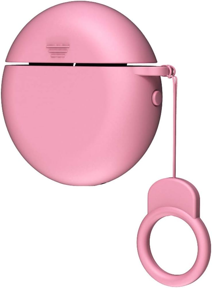 Yukuai Silicone Anti-Lost Plating Protective with Hook Creative Soft Silicone Protective Skin Cover for Huawei Freebuds 3 Wireless Charging Case Compatiable with 2019 Freebuds 3 (Pink)