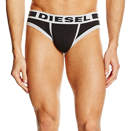 Diesel Men's Jack Fresh and Bright Cotton Modal Brief,Black,Large