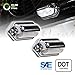 TRUE MODS 2pc Chrome Boat Trailer LED License Plate Lights [DOT FMVSS 108] [SAE L] [Surface Mount] [Waterproof] [12V DC] Universal Courtesy Step Tag Lamp for Auto Work Utility Flat Bed Semi Truck RV