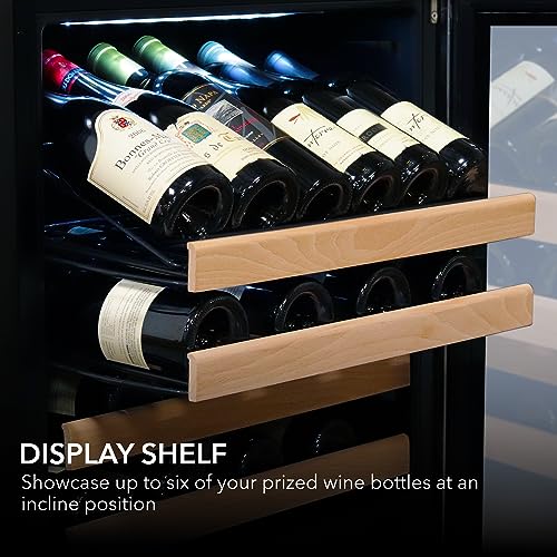 Whynter BWR-1662SD 166 Wine Bottle Built-in or Freestanding Stainless Steel Compressor Large Capacity Refrigerator Rack for Open LED Display, Black-166, Black