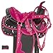 Acerugs Pink Western Saddle 10 12 13 Youth Kids Quarter Horse OR Pony Synthetic Saddle Set Crystal Show Barrel Racing Trail (Pink, 13)thumb 1