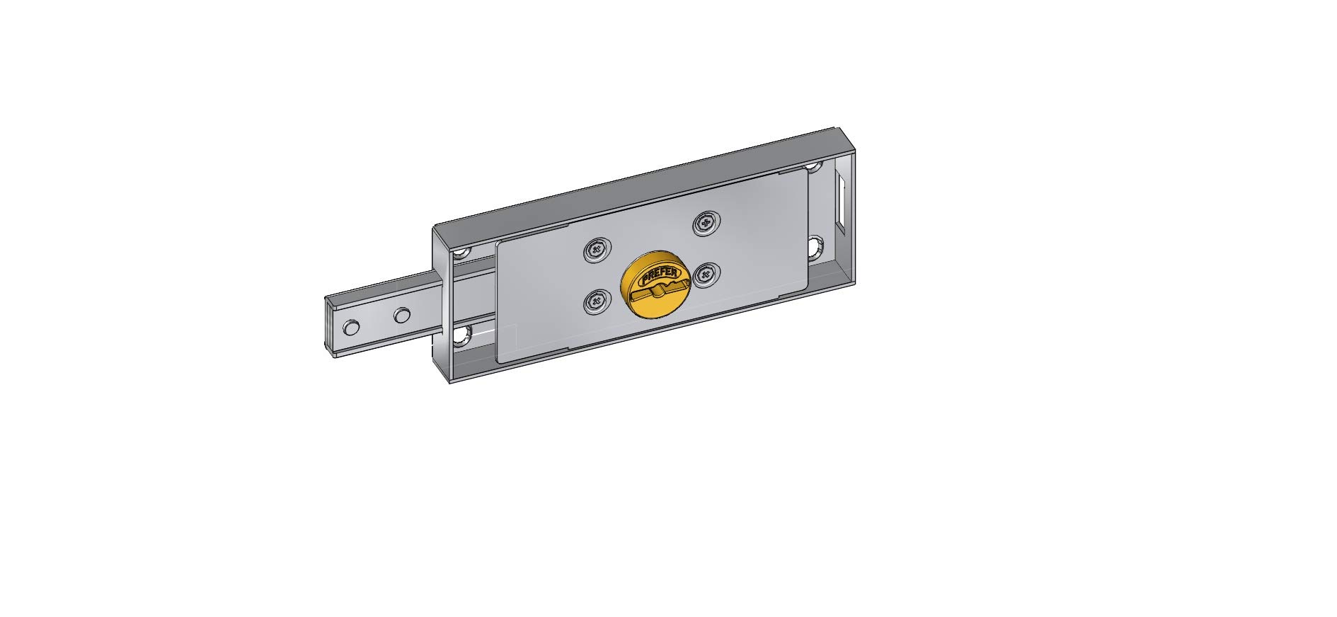 Side Lock for Shutter Art. 8633 with Latch to a mandata. MM 155 x 55 Box.