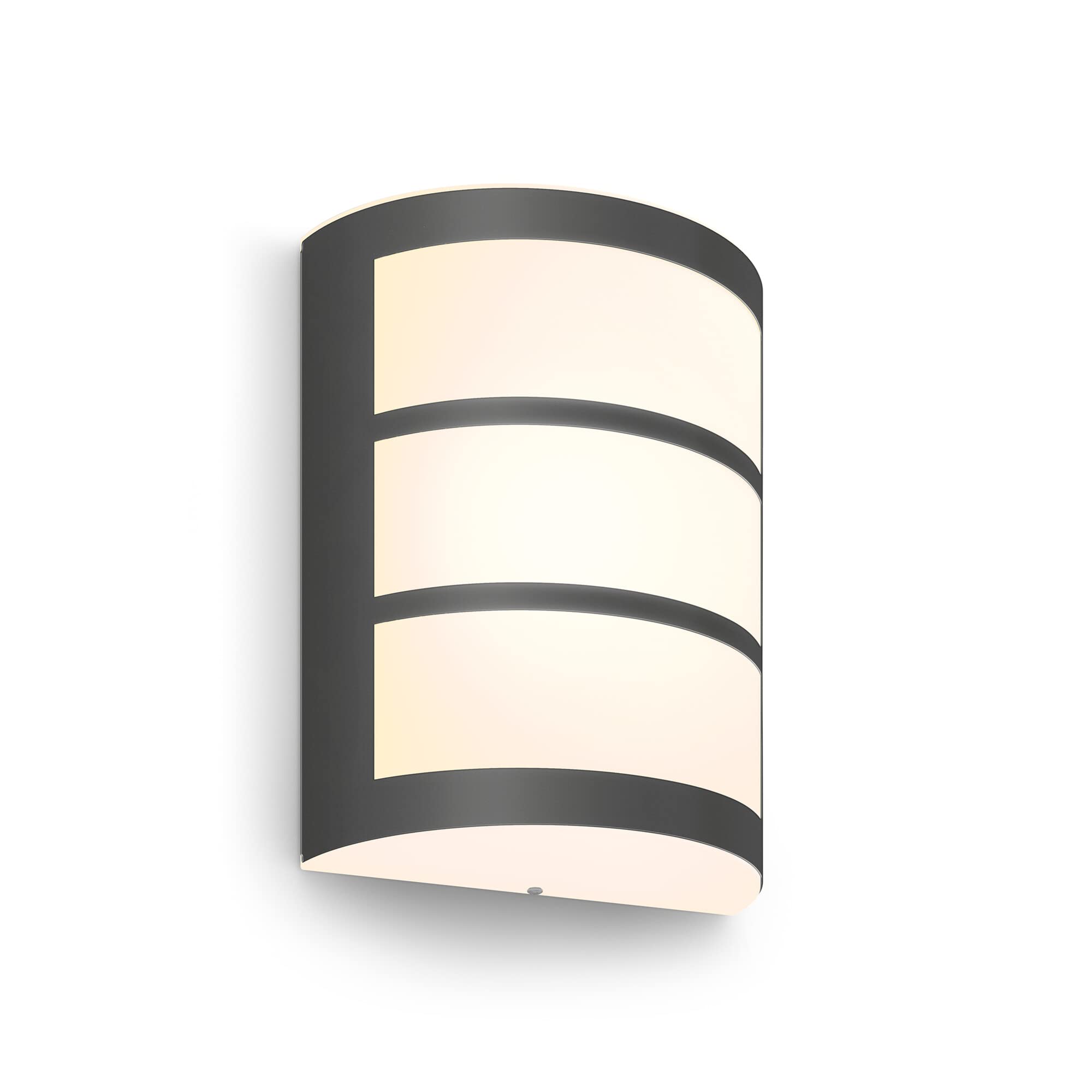 Philips LED Python Outdoor 6W Wall Light [Warm White - Anthracite Grey] Water Resistant IP44, For Garden, Patio and Terrace Lighting.