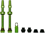 Muc-Off Tubeless Valves V2 7075 Aluminium Presta 60mm Green with Core Tool