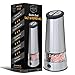 Dual Electric Pepper Grinder & Salt Mill - 2-in-1 Kitchen Gadget, Electronic Battery Powered, Push Button Operation, Stainless Steel - by HomeKitchenStar