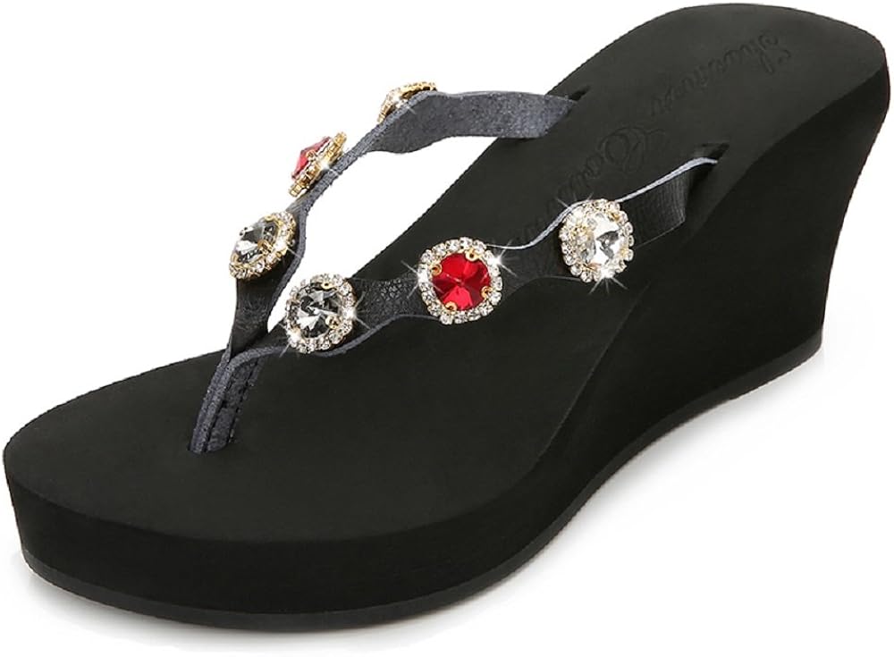 natti rhinestone platform sandals