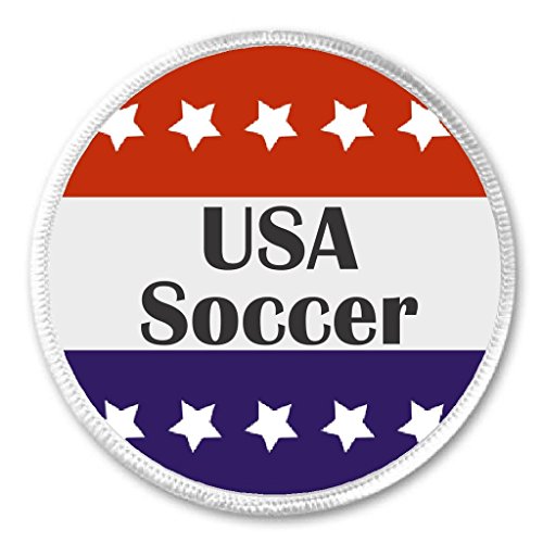 USA Soccer Red White Blue Stars 3" Sew On Patch