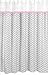 Sweet Jojo Designs Pink and Gray Chevron Zig Zag Kids Bathroom Fabric Bath Shower Curtain