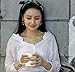 PEXKO Bridal 925 Silver Artificial Faux Pearls White Tin Cup Short Necklace