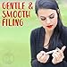 Glass Nail File Manicure Set, Gentle Nail Care for Natural Nails, Professional Smooth Finish - Bona Fide Beauty Genuine Czech Glass