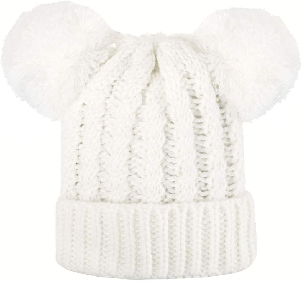 Sunday88 Knit Beanie Hat For Children Winter Warm Wool Ski Cap Kids Toddler Baby Infant Soft Headwear Bear Pom Pom Hats Fan Shop Sports Outdoors Fcteutonia05 De