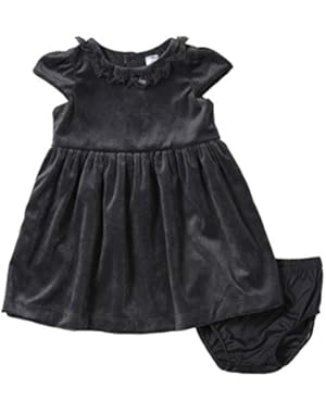 Velour Dress (Baby) - Gray-24 Months