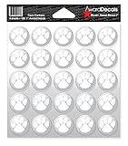 Award Decals Paw (White on Clear)