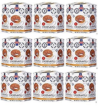 Daelman's Caramel Wafers Stroopwafels Box 8.11 Oz (Pack of 9) by Daelmans