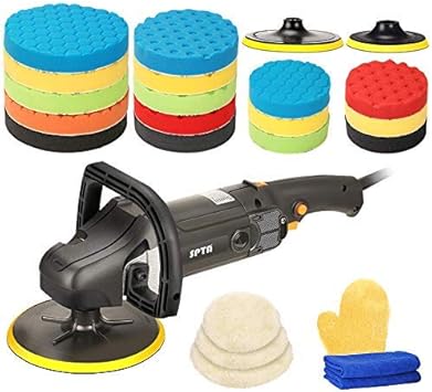Spta 125mm 150mm 180mm Polierer Mit Variable Geschwindigkeit Profiset Poliermaschine Schleifmaschine 1200 Watt Set Polierschwamm